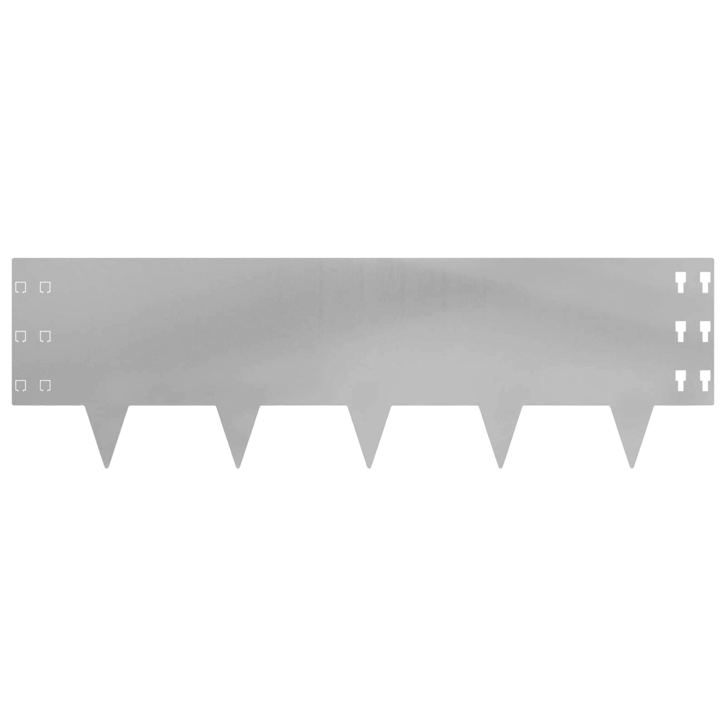 Gazonrand 30 pcs 100 x 30 cm Staal Zilverkleurig