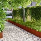 Gazonrand 10 stuks 100x30 cm staal roestig