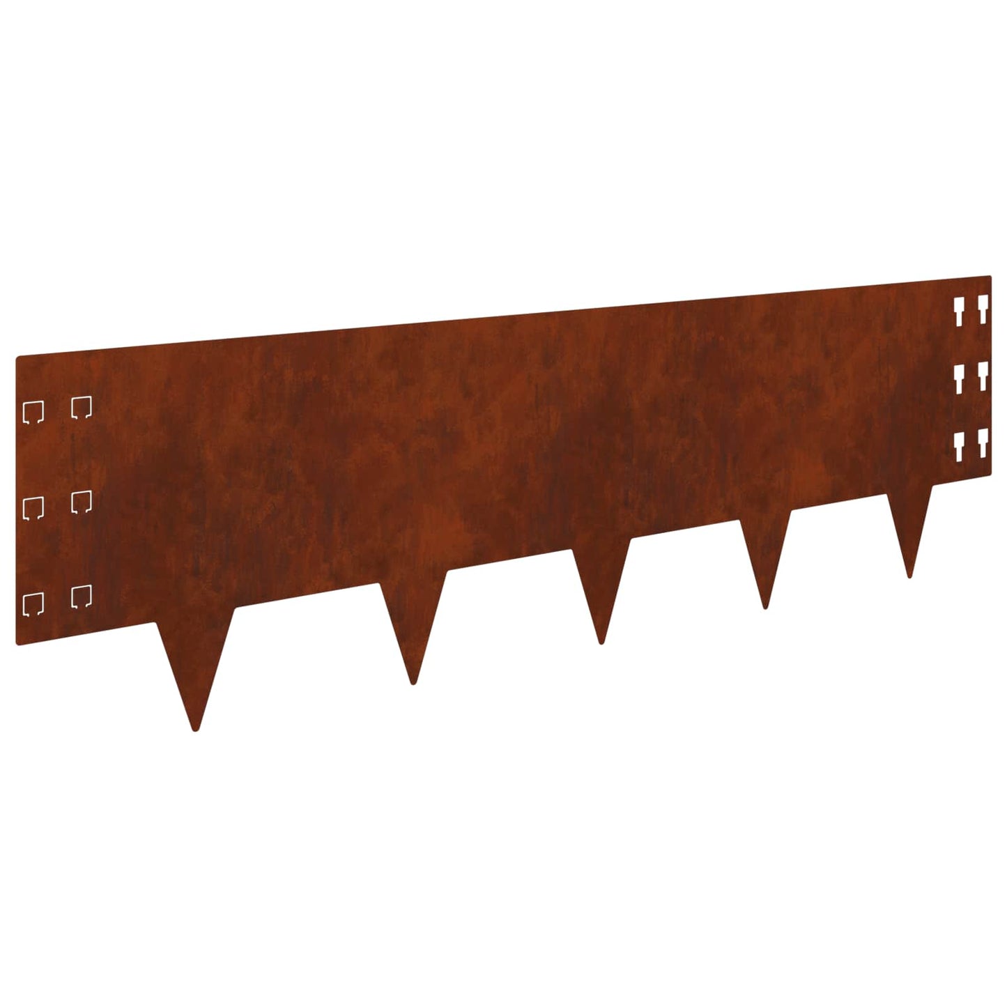 Gazonrand 10 pcs 100 x 30 cm Staal Roestig