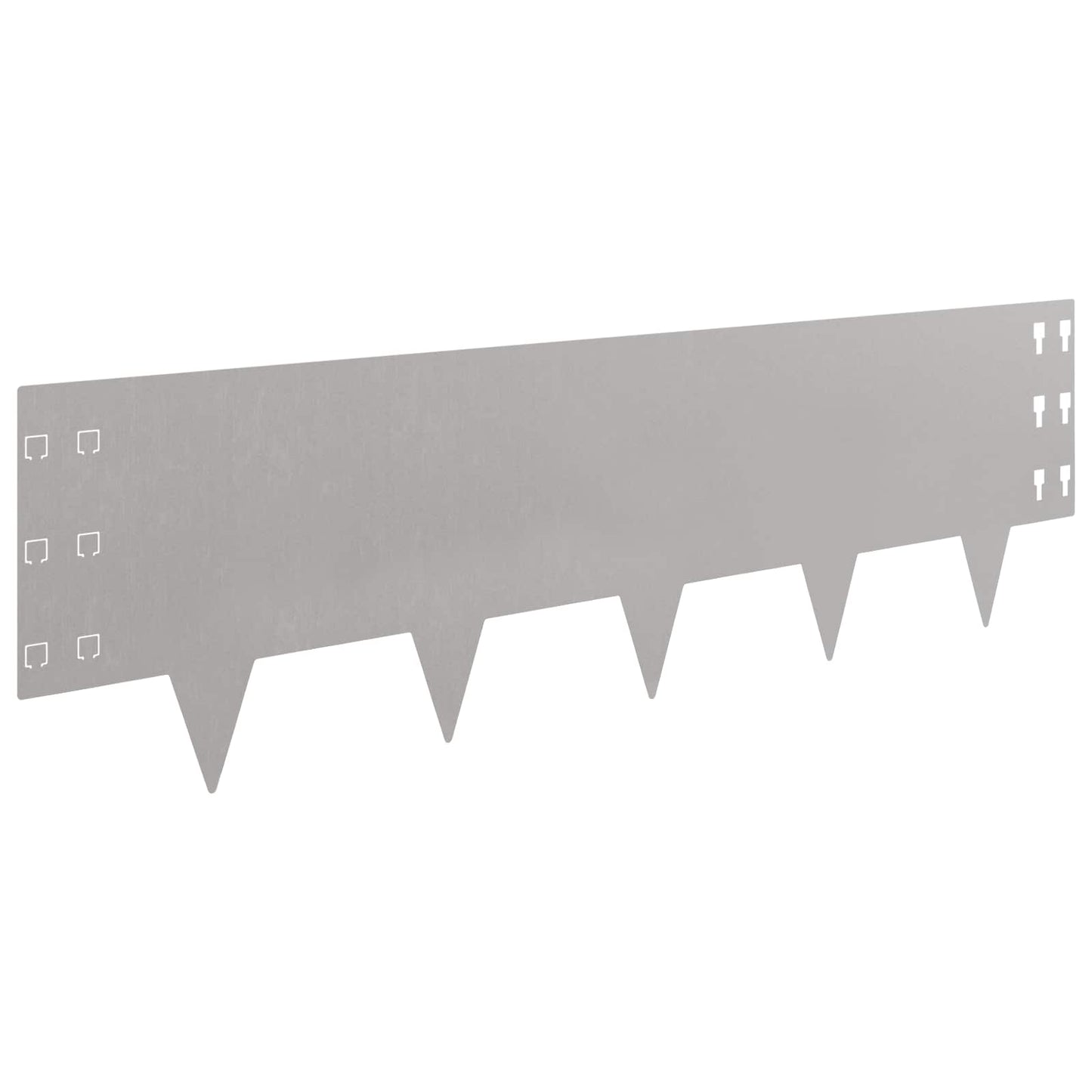 Gazonrand 20 pcs 100 x 30 cm Staal Roestig