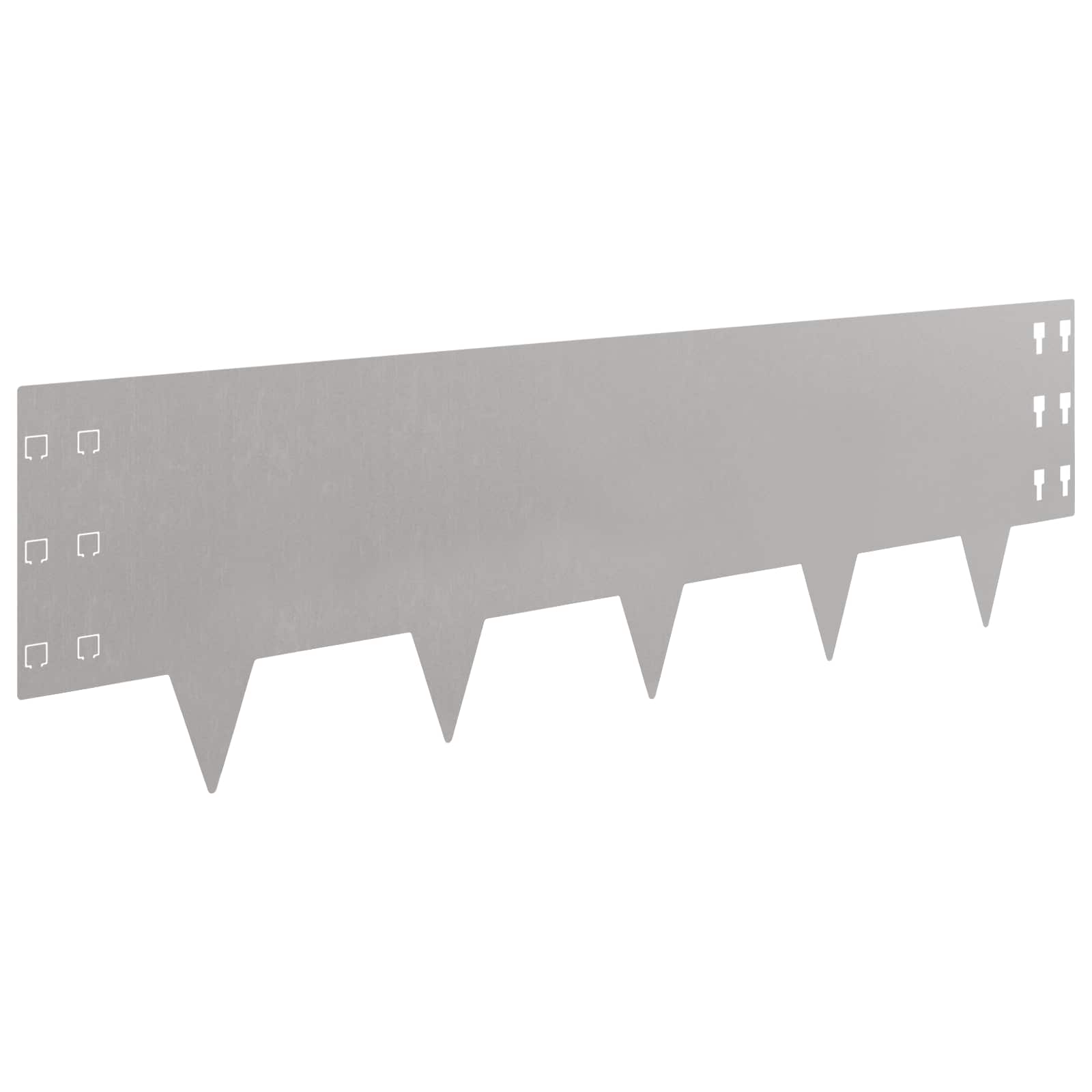 Gazonrand 20 pcs 100 x 30 cm Staal Roestig