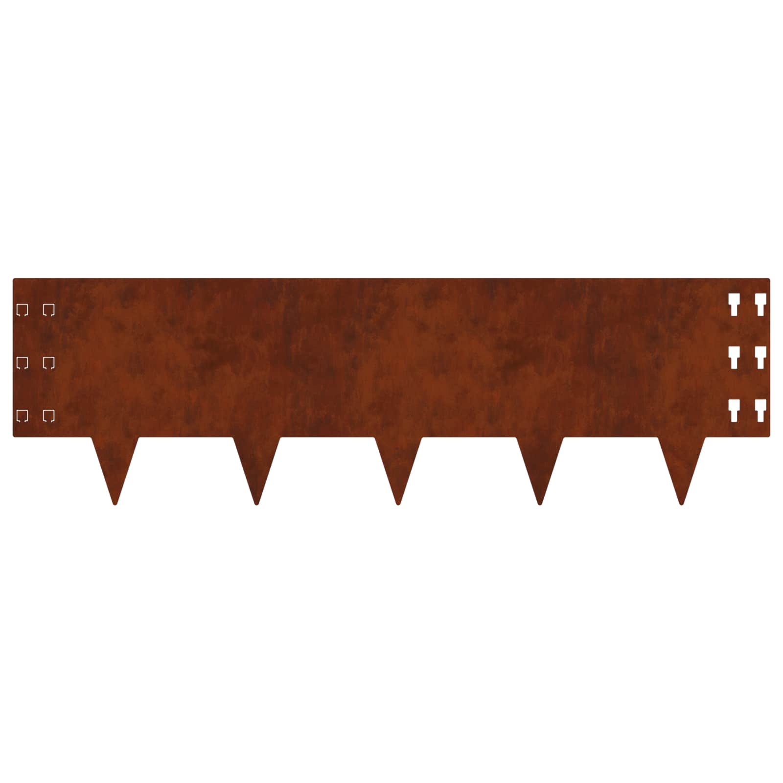 Gazonrand 30 pcs 100 x 30 cm Staal Roestig
