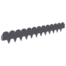 Gazonrand 30 pcs 103 x 15 cm Staal Antracietkleurig