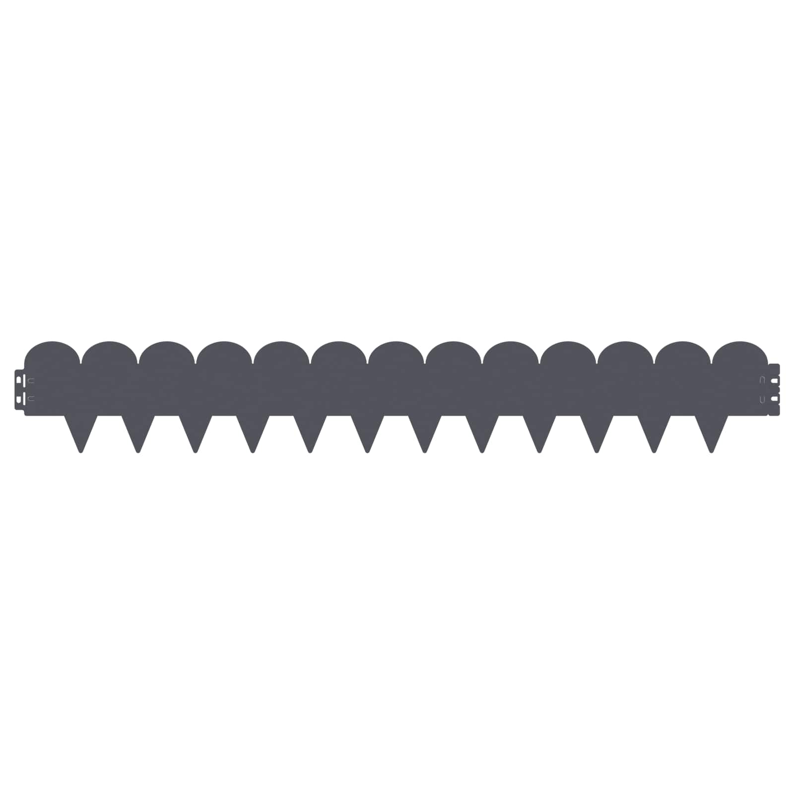 Gazonrand 30 pcs 103 x 15 cm Staal Antracietkleurig
