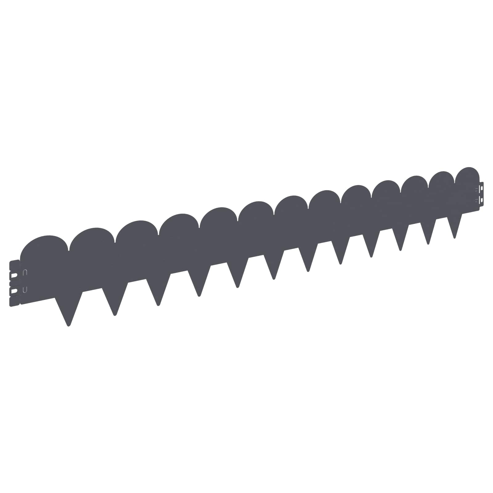 Gazonrand 50 pcs 103 x 15 cm Staal Antracietkleurig
