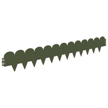 Gazonrand 30 pcs 103 x 15 cm Staal Olijfgroen