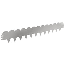 Gazonrand 30 pcs 103 x 15 cm Staal Zilverkleurig