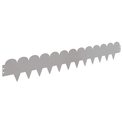 Gazonrand 30 pcs 103 x 15 cm Staal Zilverkleurig