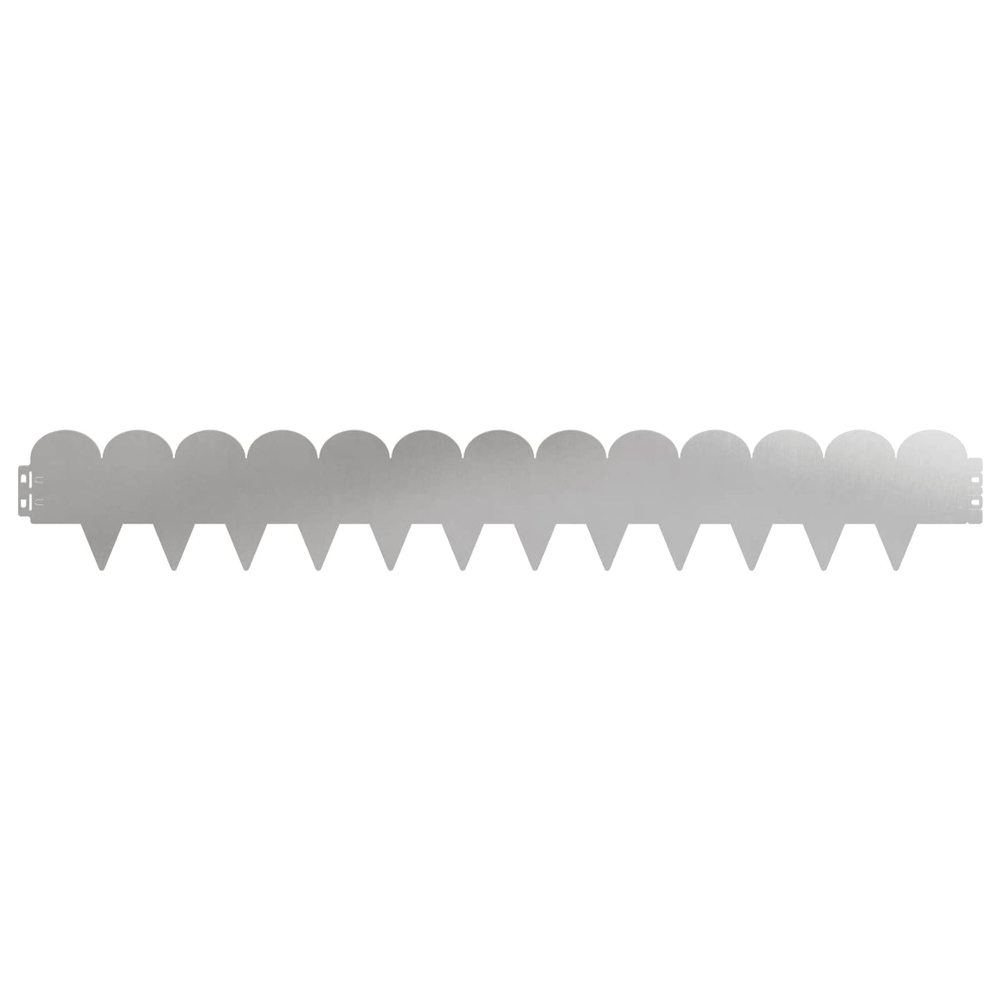 Gazonrand 30 pcs 103 x 15 cm Staal Zilverkleurig