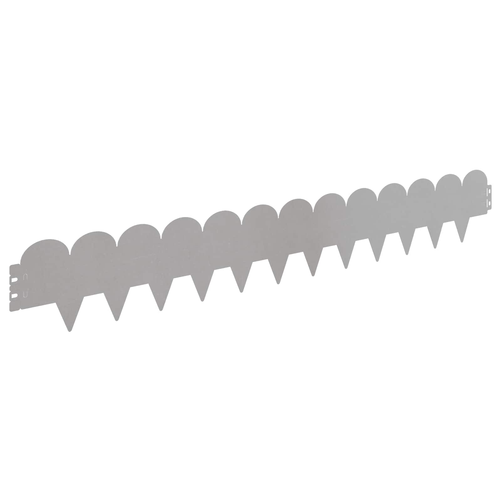 Gazonrand 50 pcs 103 x 15 cm Staal Zilverkleurig
