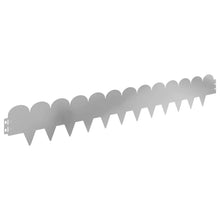 Gazonrand 10 pcs 103 x 15 cm Staal Zilverkleurig
