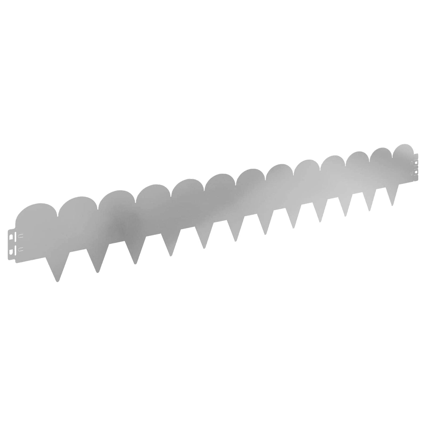 Gazonrand 20 pcs 103 x 15 cm Staal Zilverkleurig
