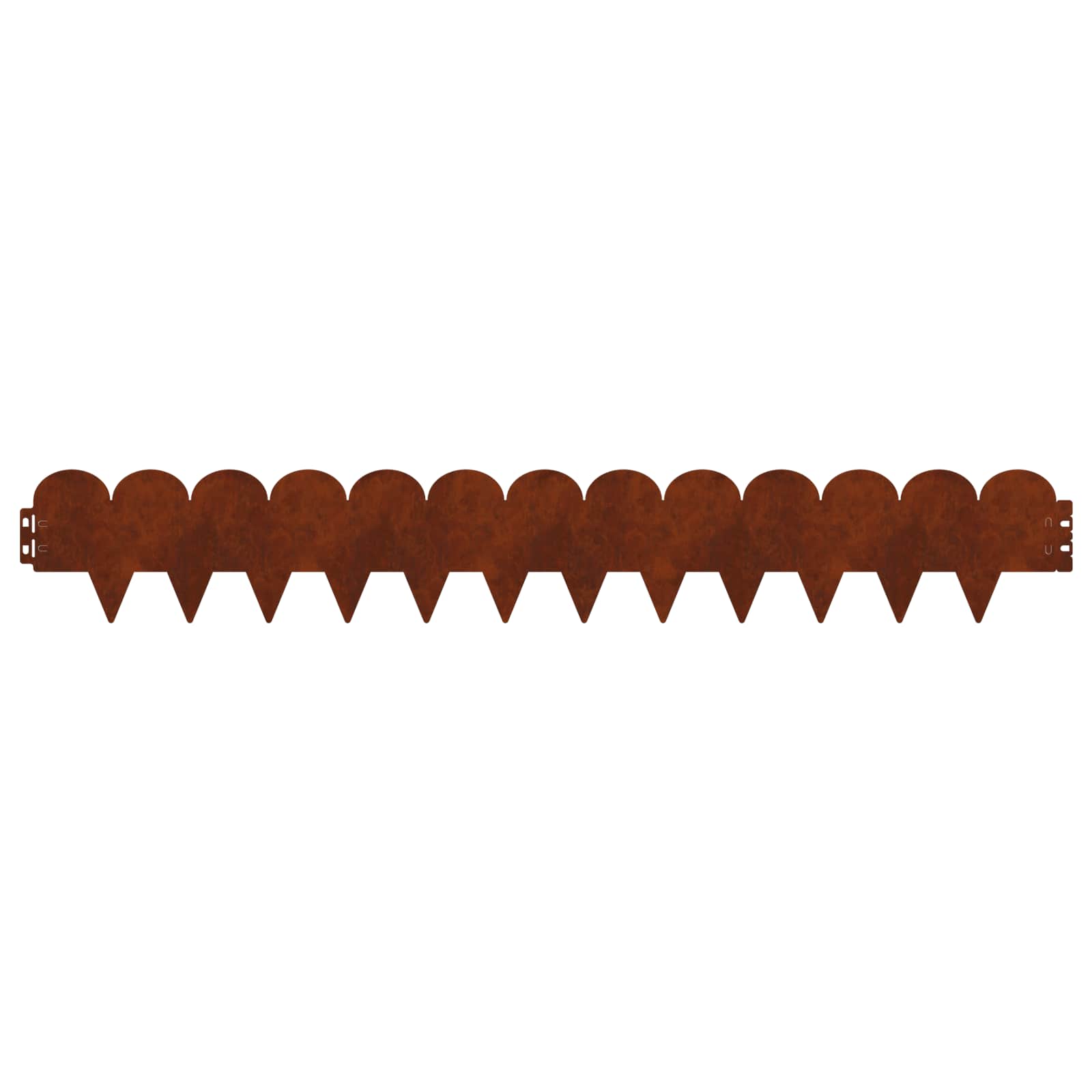 Gazonrand 10 pcs 103 x 15 cm Staal Roestig