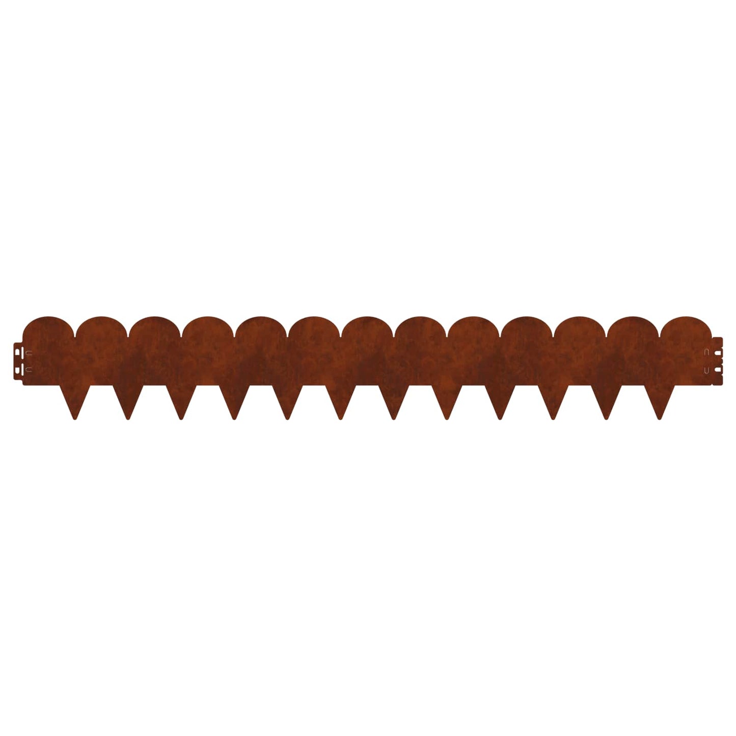 Gazonrand 30 pcs 103 x 15 cm Staal Roestig