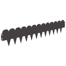Gazonrand 10 pcs 103 x 20 cm Staal Zwart