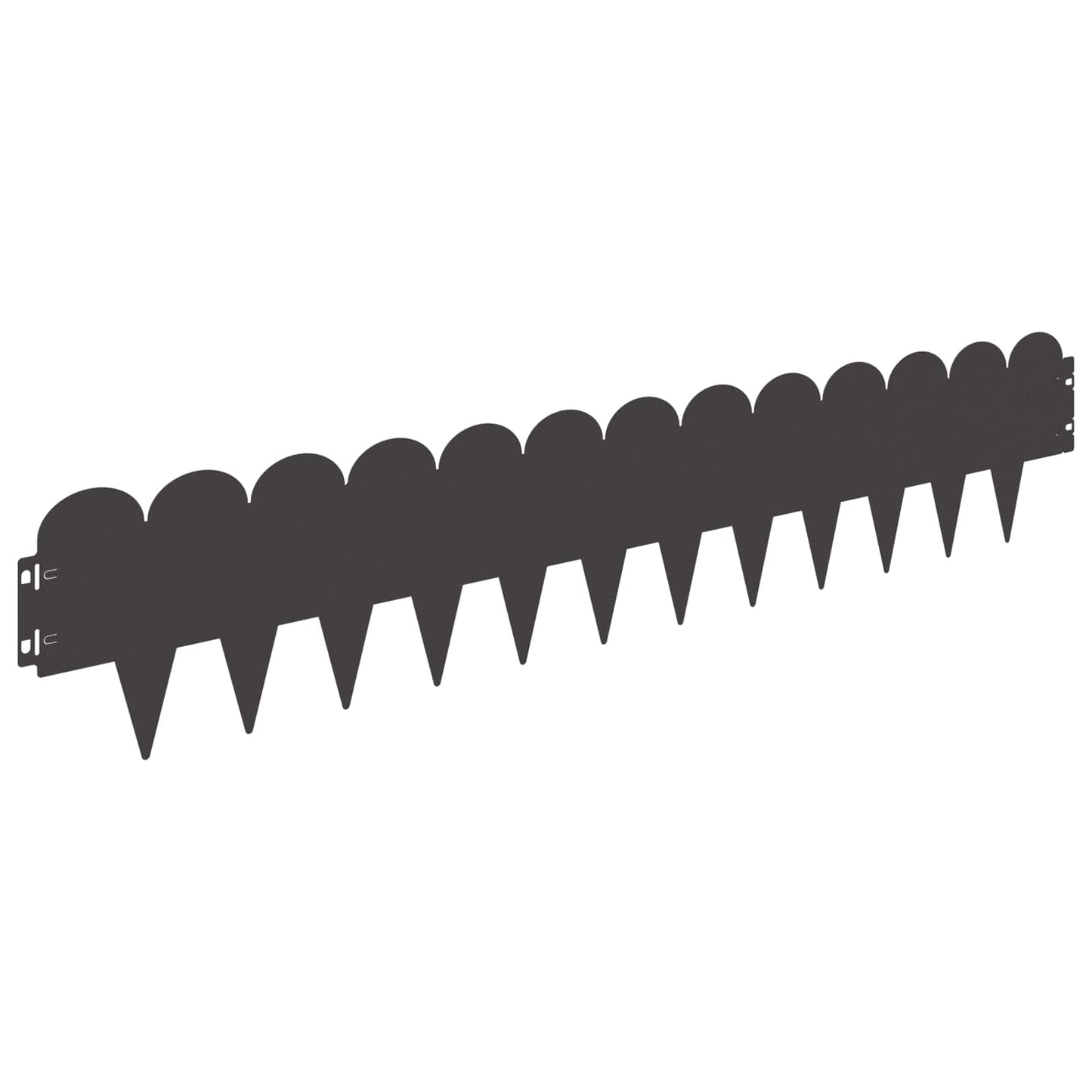Gazonrand 30 pcs 103 x 20 cm Staal Zwart