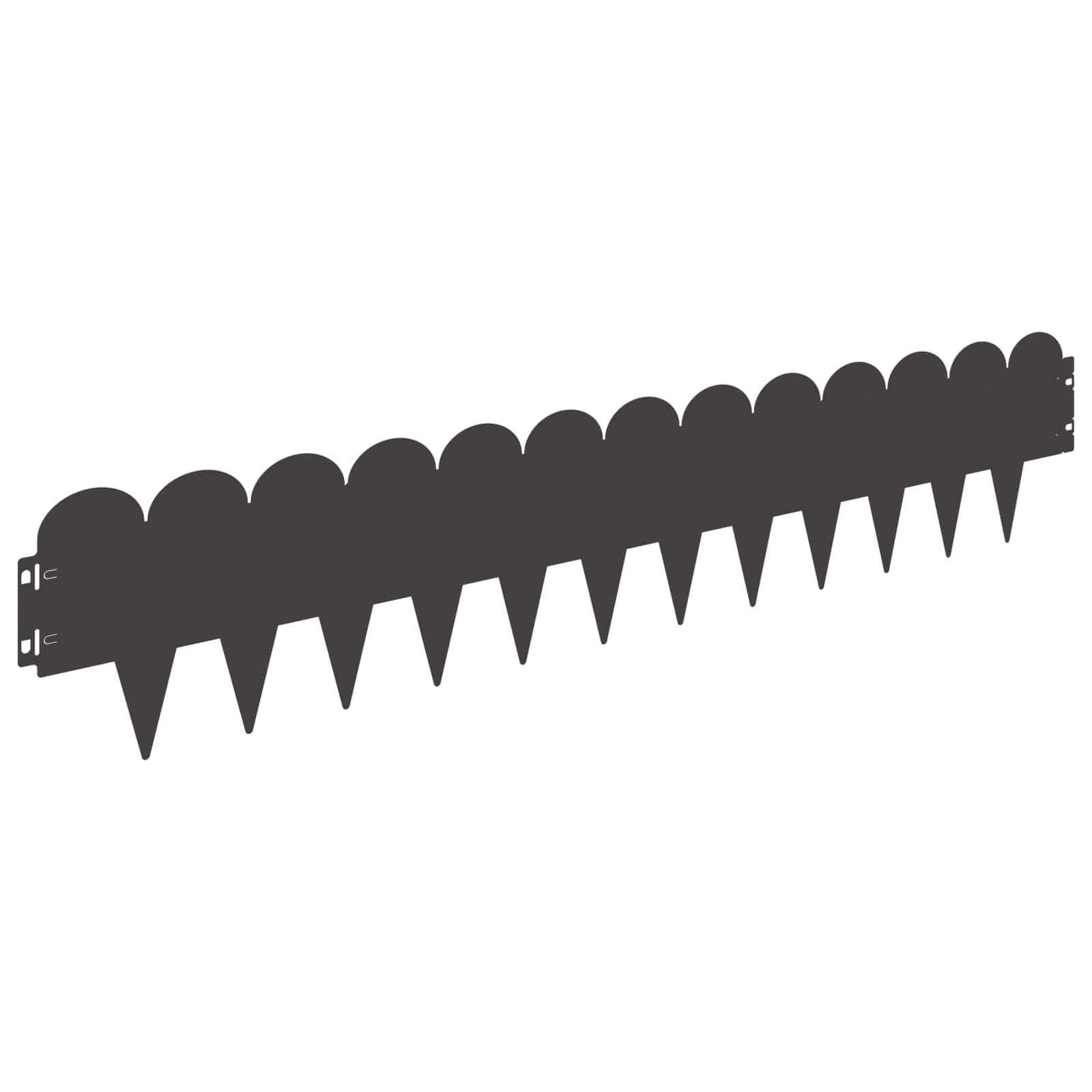 Gazonrand 30 pcs 103 x 20 cm Staal Zwart