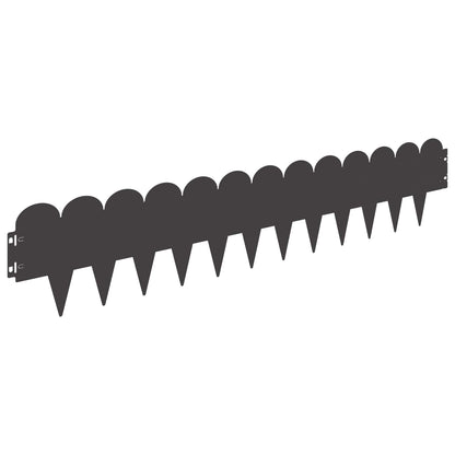 Gazonrand 30 pcs 103 x 20 cm Staal Zwart