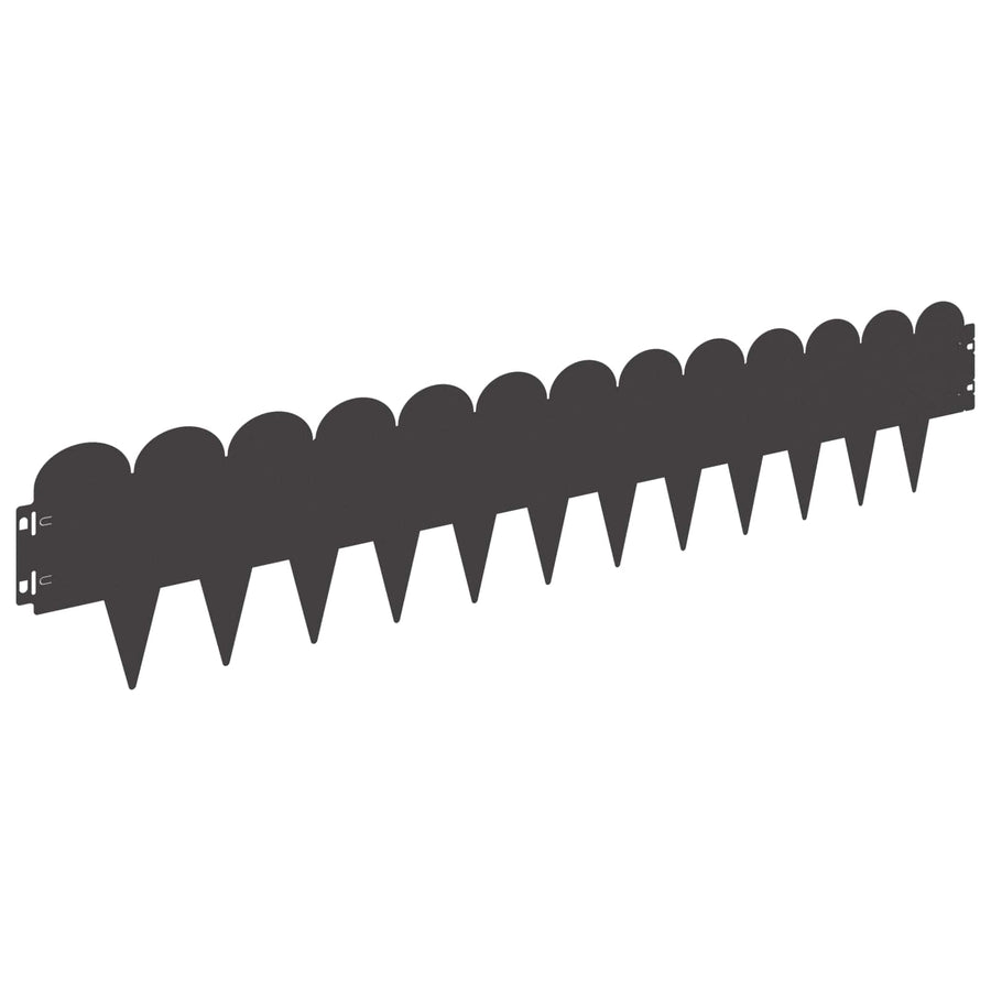 Gazonrand 30 pcs 103 x 20 cm Staal Zwart