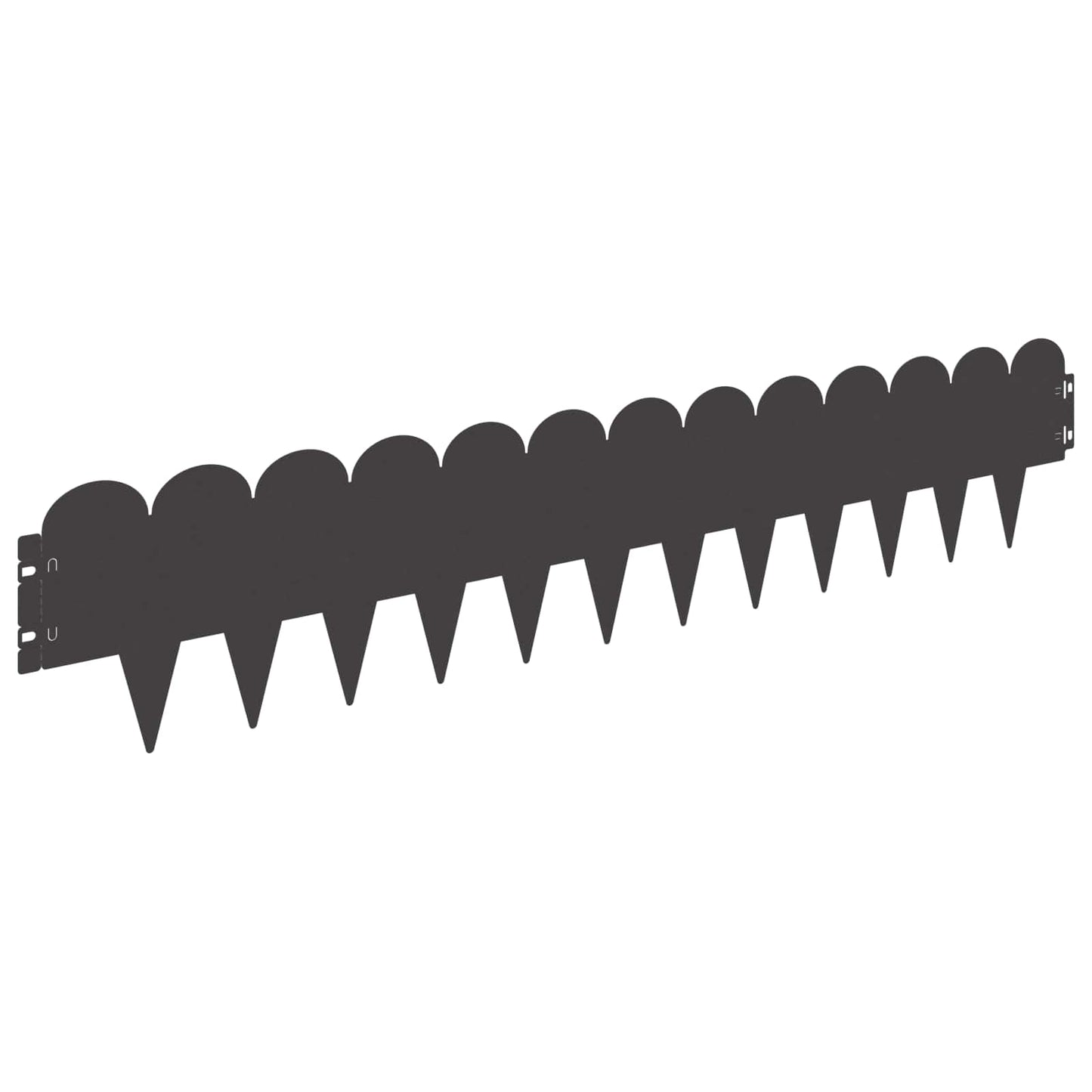 Gazonrand 30 pcs 103 x 20 cm Staal Zwart