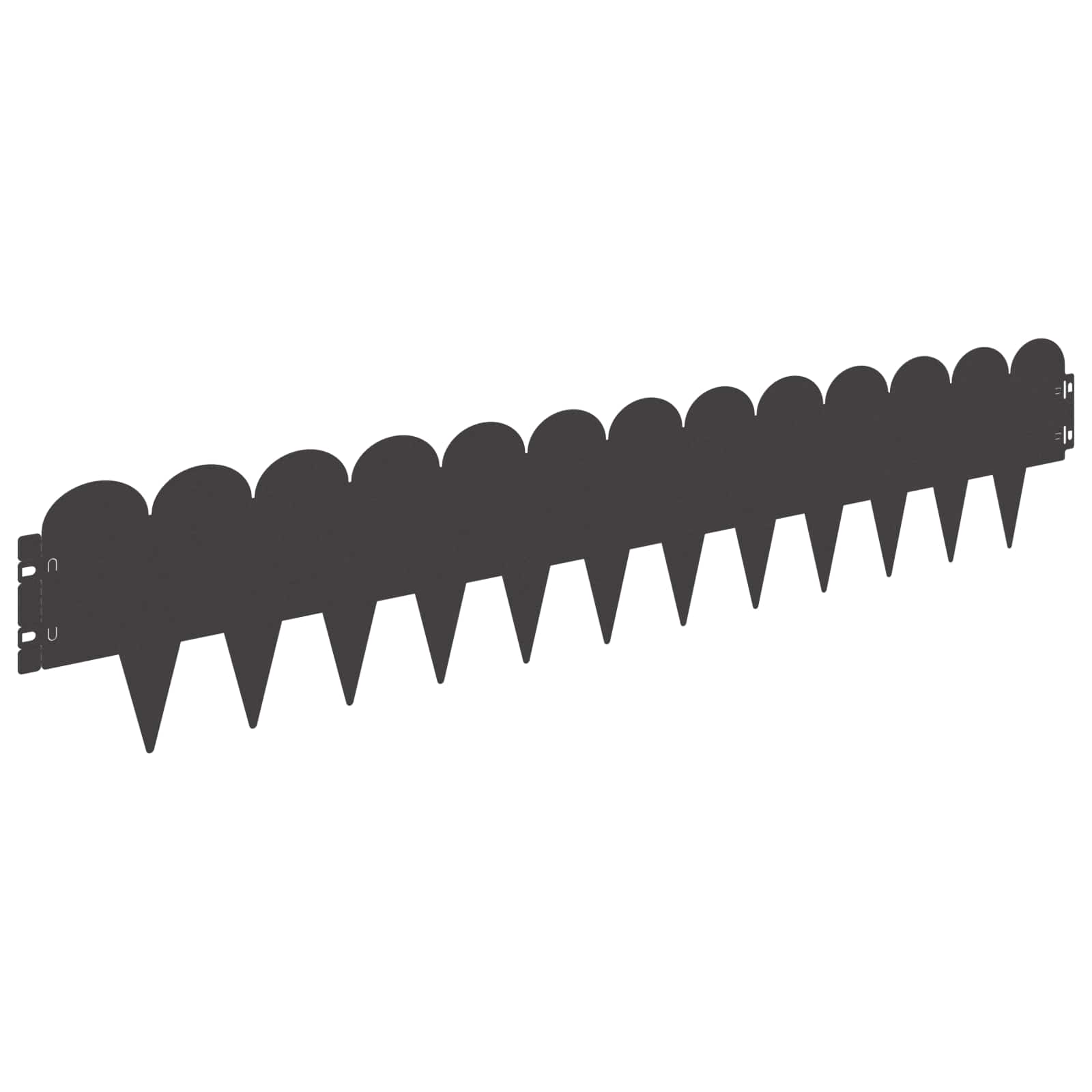 Gazonrand 30 pcs 103 x 20 cm Staal Zwart