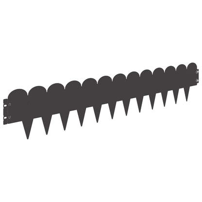 Gazonrand 30 pcs 103 x 20 cm Staal Zwart