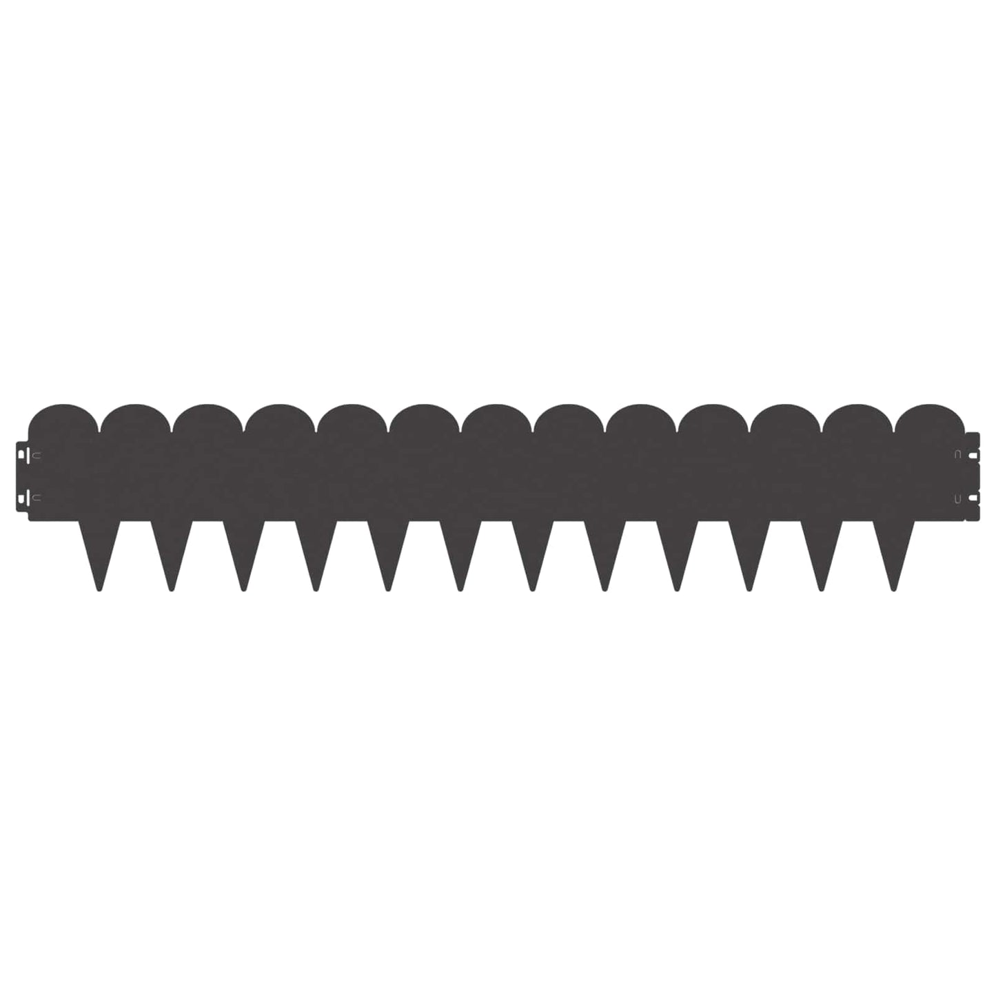 Gazonrand 30 pcs 103 x 20 cm Staal Zwart