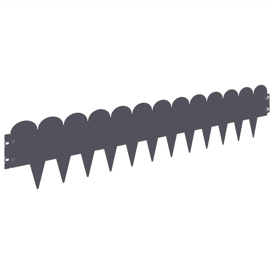Gazonrand 30 pcs 103 x 20 cm Staal Antracietkleurig