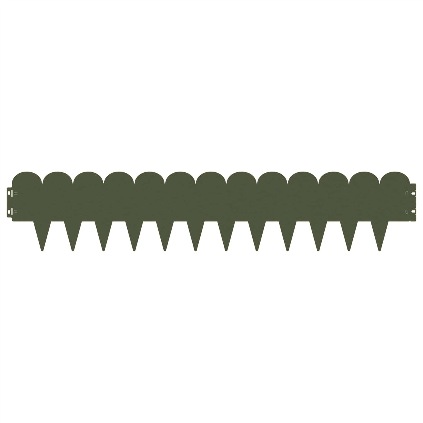 Gazonrand 30 pcs 103 x 20 cm Staal Olijfgroen