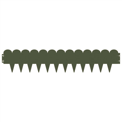 Gazonrand 30 pcs 103 x 20 cm Staal Olijfgroen