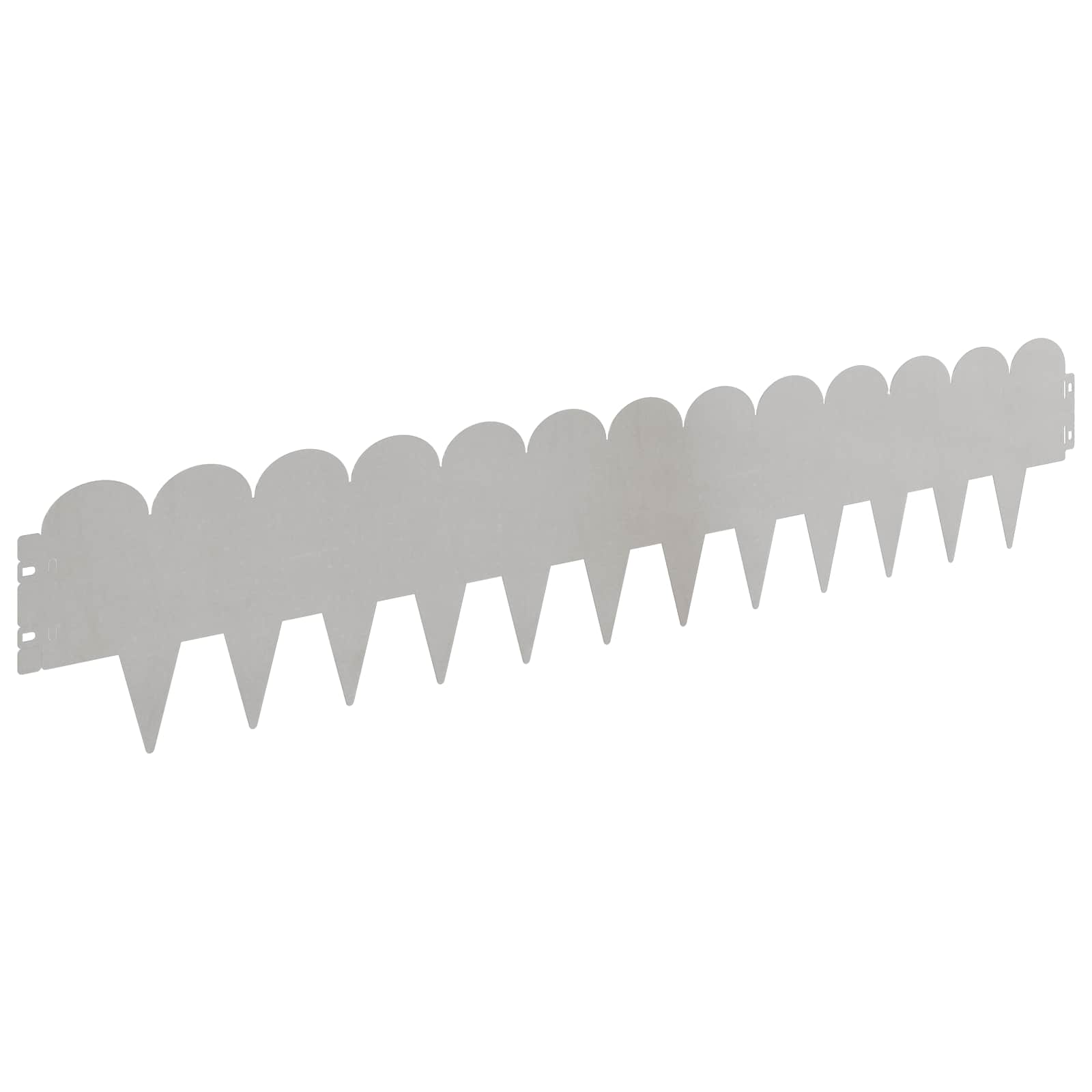 Gazonrand 30 pcs 103 x 20 cm Staal Zilverkleurig