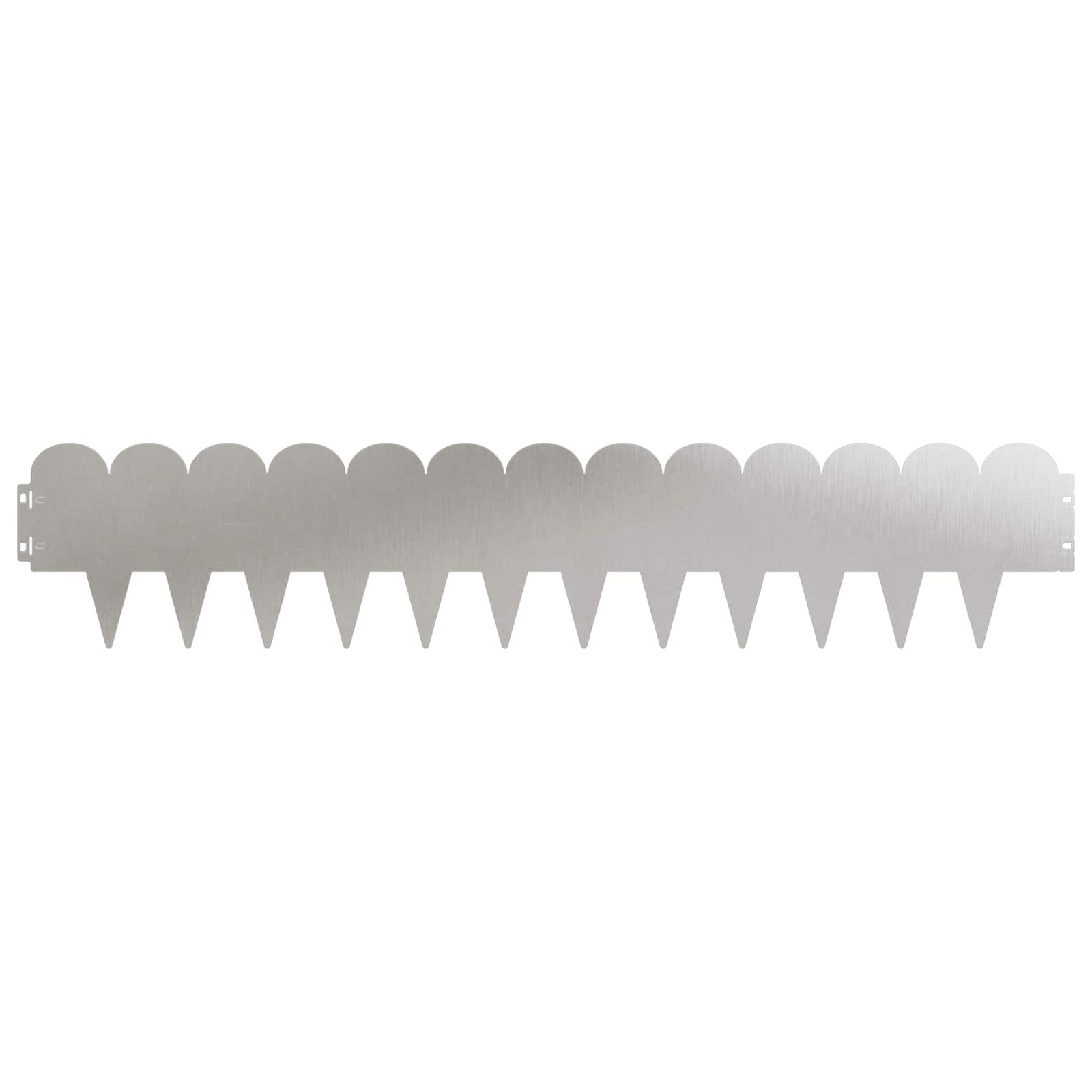 Gazonrand 30 pcs 103 x 20 cm Staal Zilverkleurig