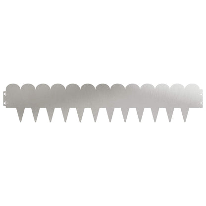 Gazonrand 30 pcs 103 x 20 cm Staal Zilverkleurig