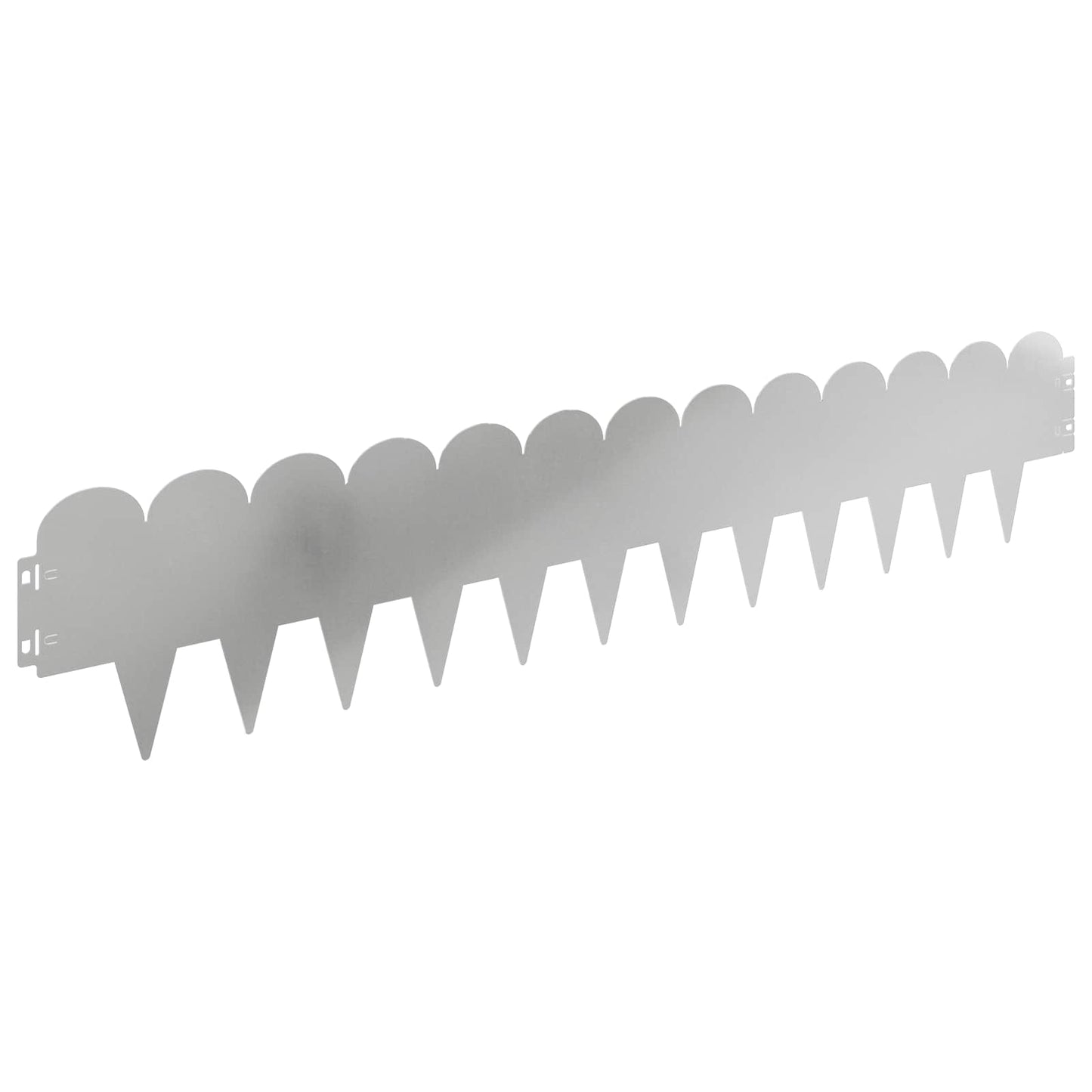 Gazonrand 30 pcs 103 x 20 cm Staal Zilverkleurig