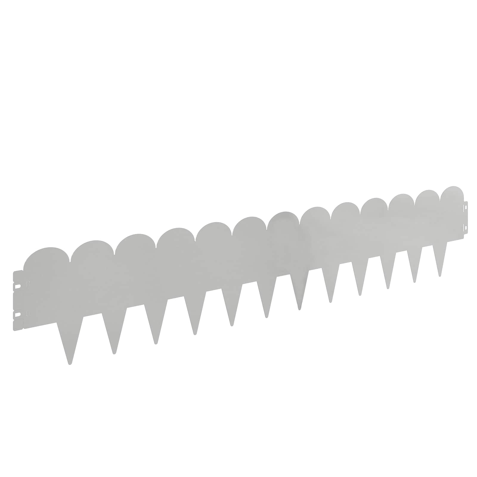 Gazonrand 30 pcs 103 x 20 cm Staal Zilverkleurig