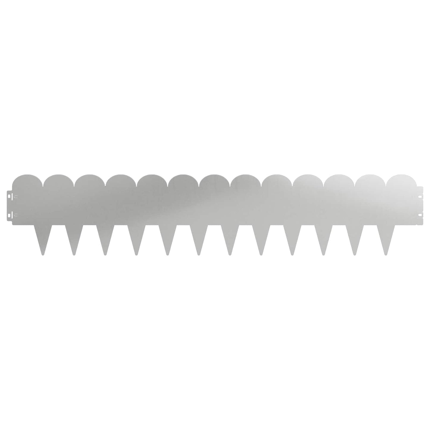 Gazonrand 30 pcs 103 x 20 cm Staal Zilverkleurig