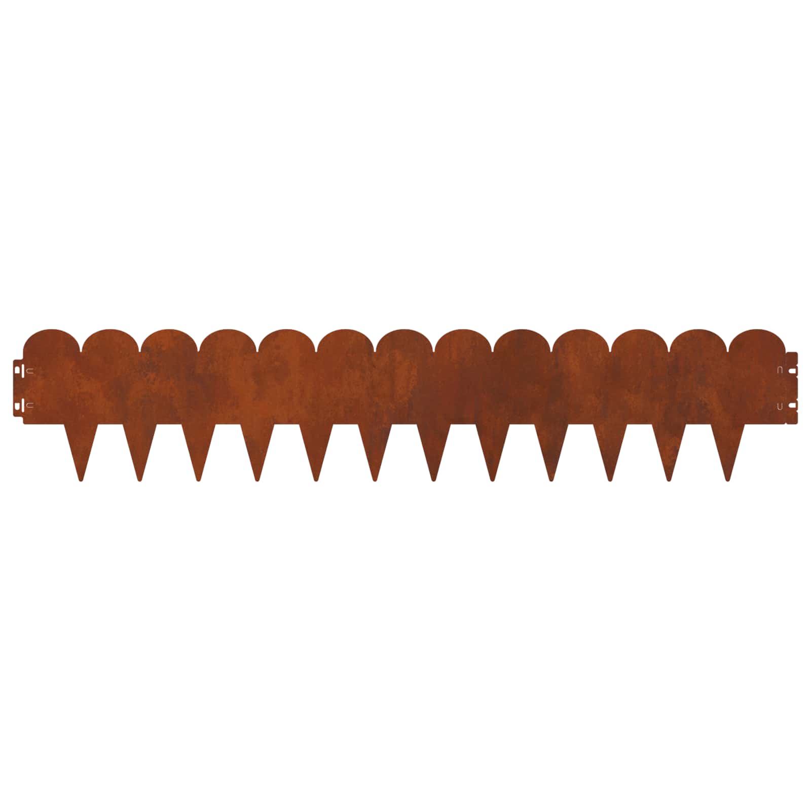 Gazonrand 10 pcs 103 x 20 cm Staal Roestig