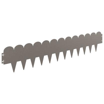 Gazonrand 20 pcs 103 x 20 cm Staal Roestig