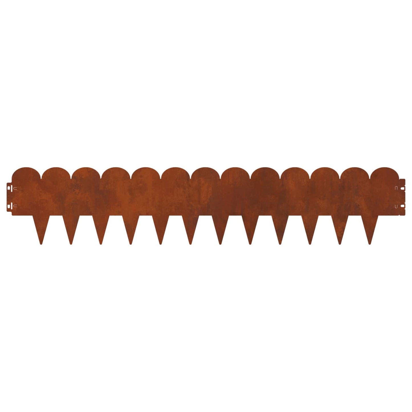 Gazonrand 20 pcs 103 x 20 cm Staal Roestig