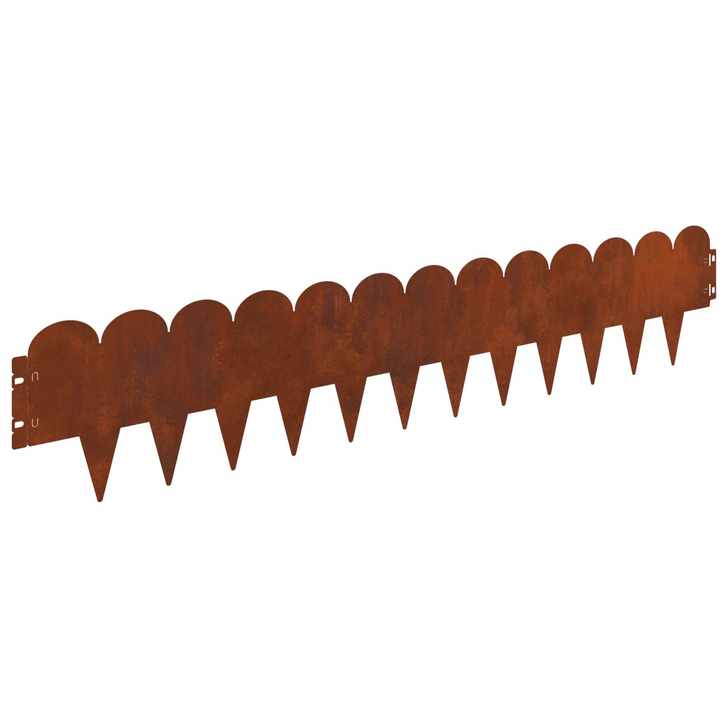 Gazonrand 30 pcs 103 x 20 cm Staal Roestig