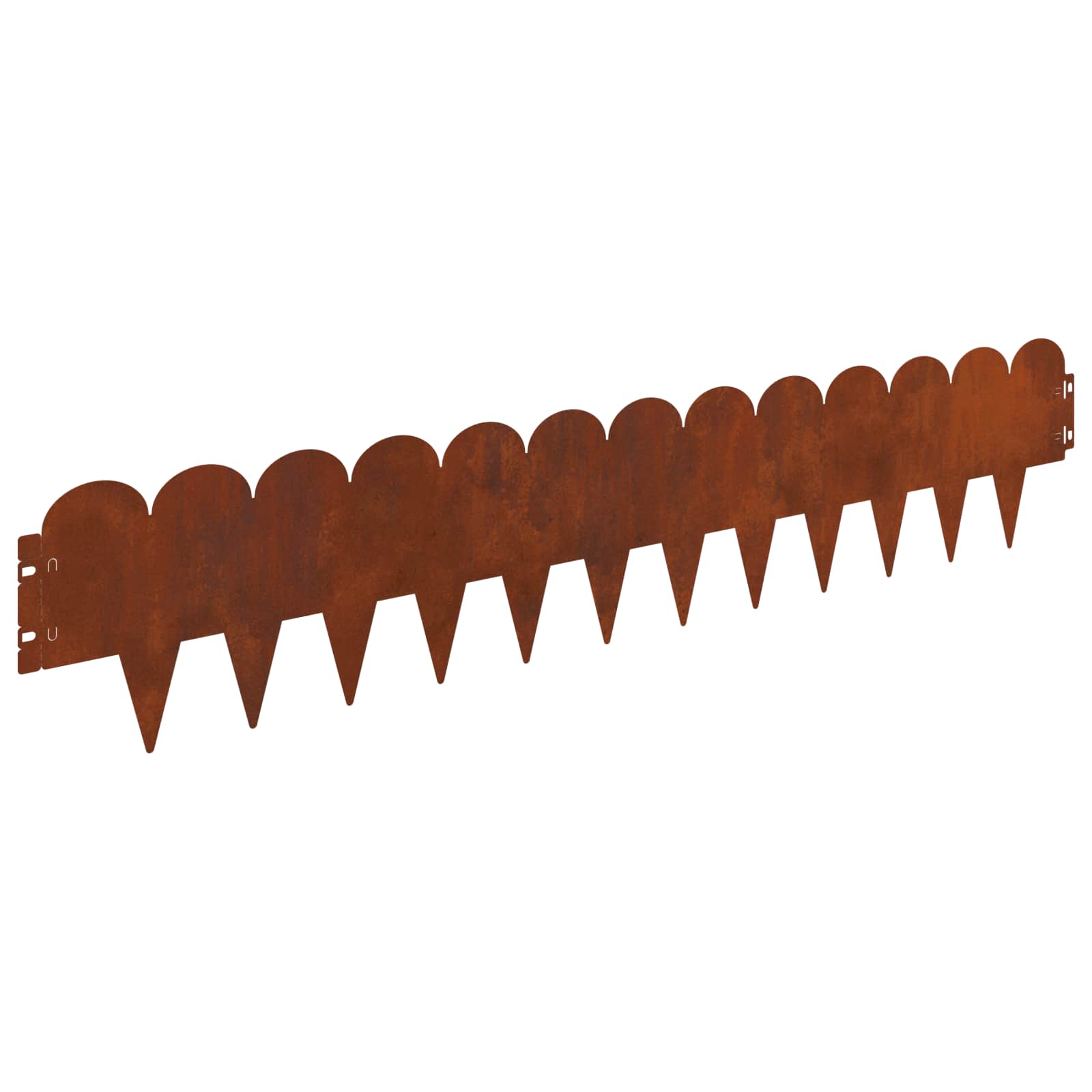 Gazonrand 30 pcs 103 x 20 cm Staal Roestig