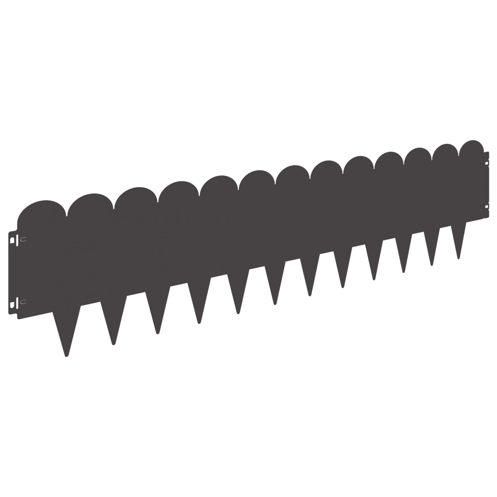 Gazonrand 30 pcs 103 x 25 cm Staal Zwart