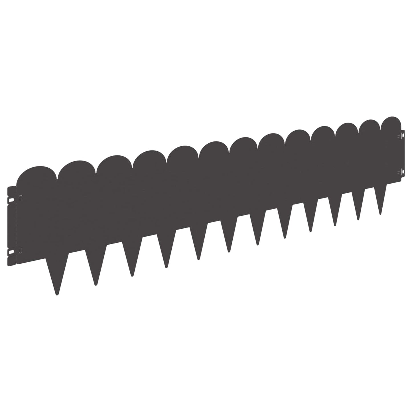 Gazonrand 30 pcs 103 x 25 cm Staal Zwart