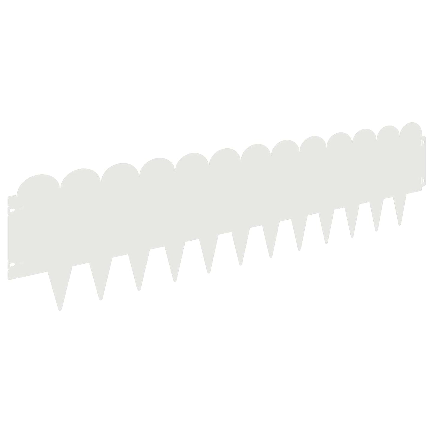Gazonrand 10 pcs 103 x 25 cm Staal Wit