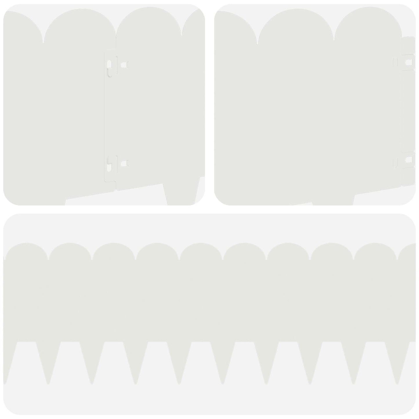 Gazonrand 30 pcs 103 x 25 cm Staal Wit