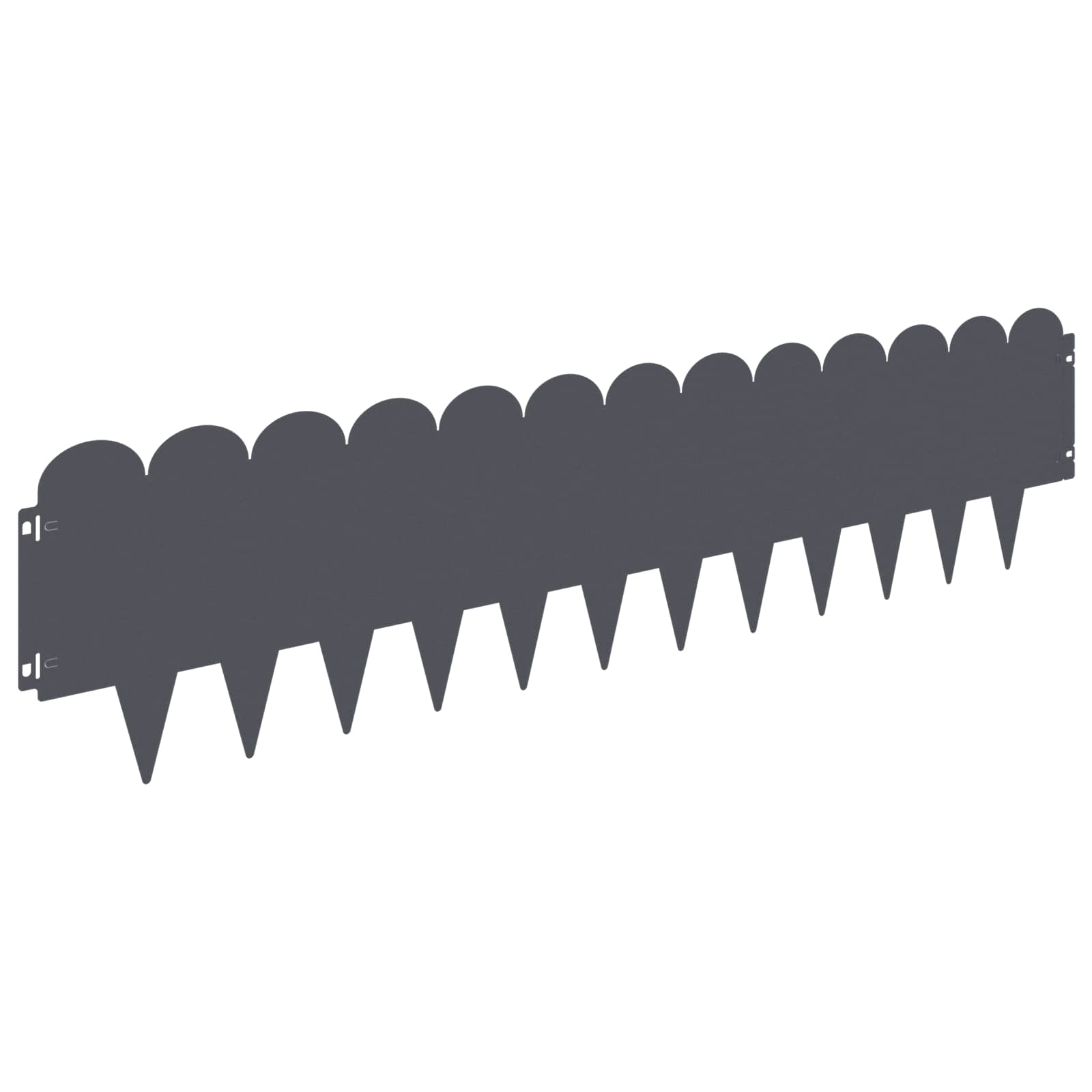 Gazonrand 10 pcs 103 x 25 cm Staal Antracietkleurig