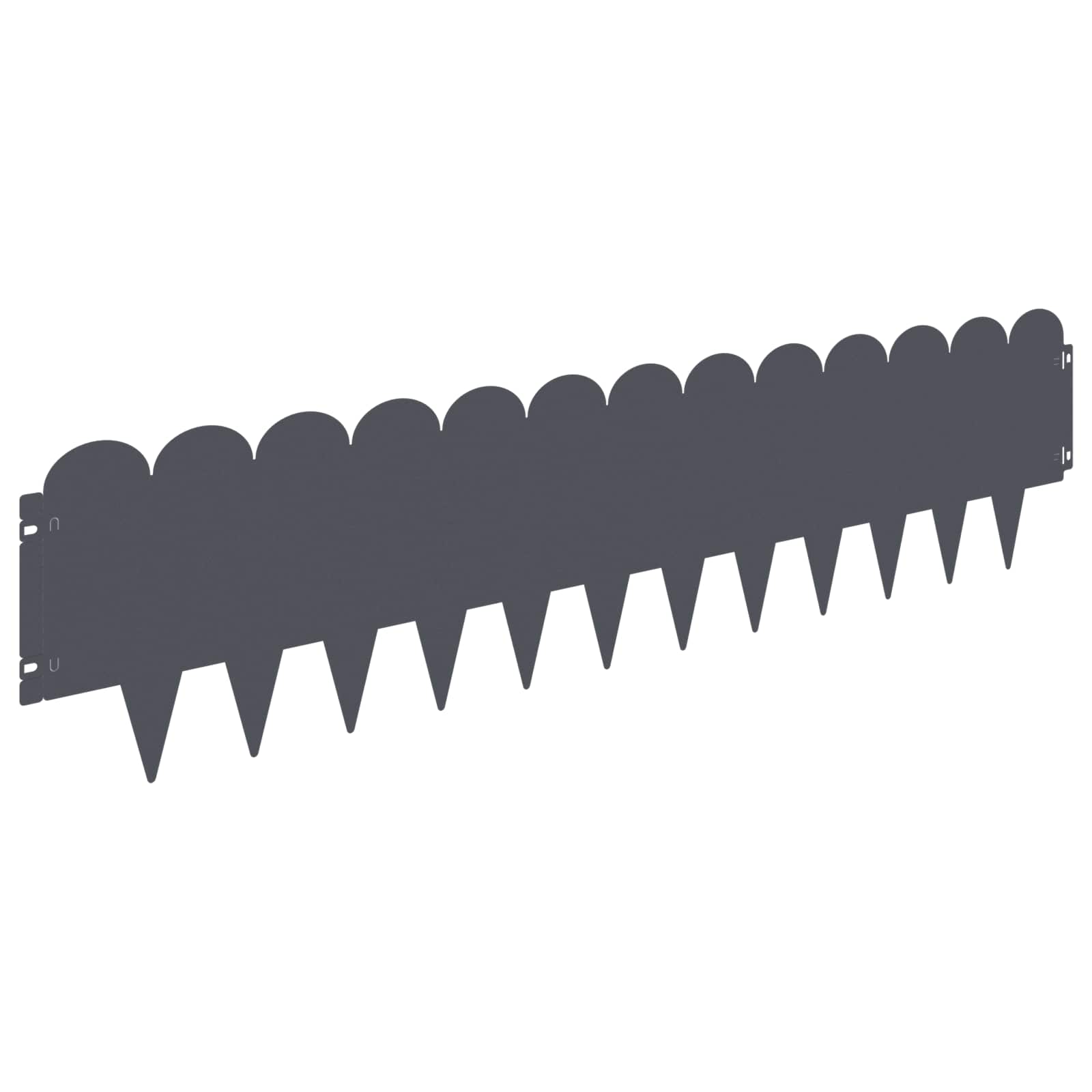 Gazonrand 30 pcs 103 x 25 cm Staal Antracietkleurig