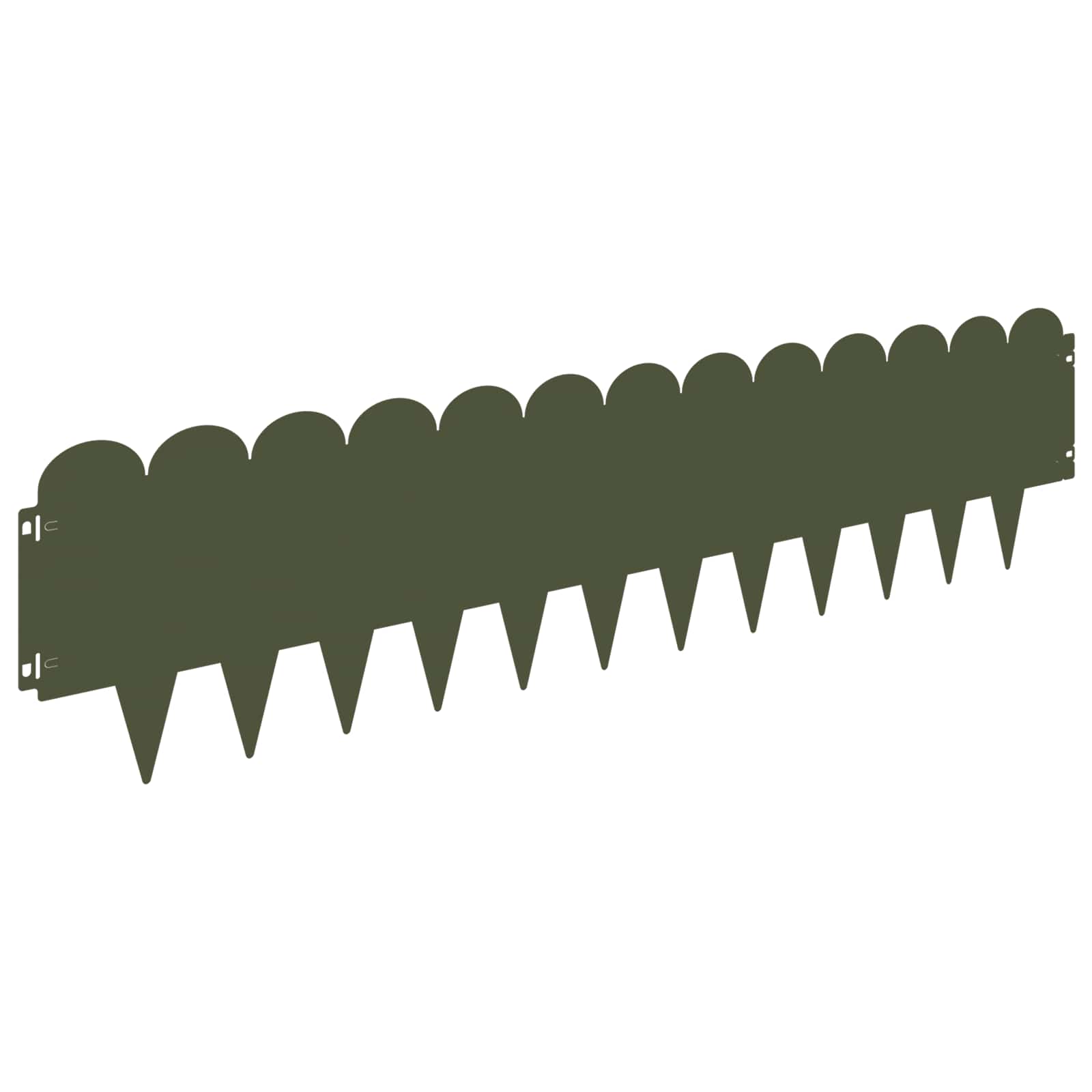 Gazonrand 20 pcs 103 x 25 cm Staal Olijfgroen