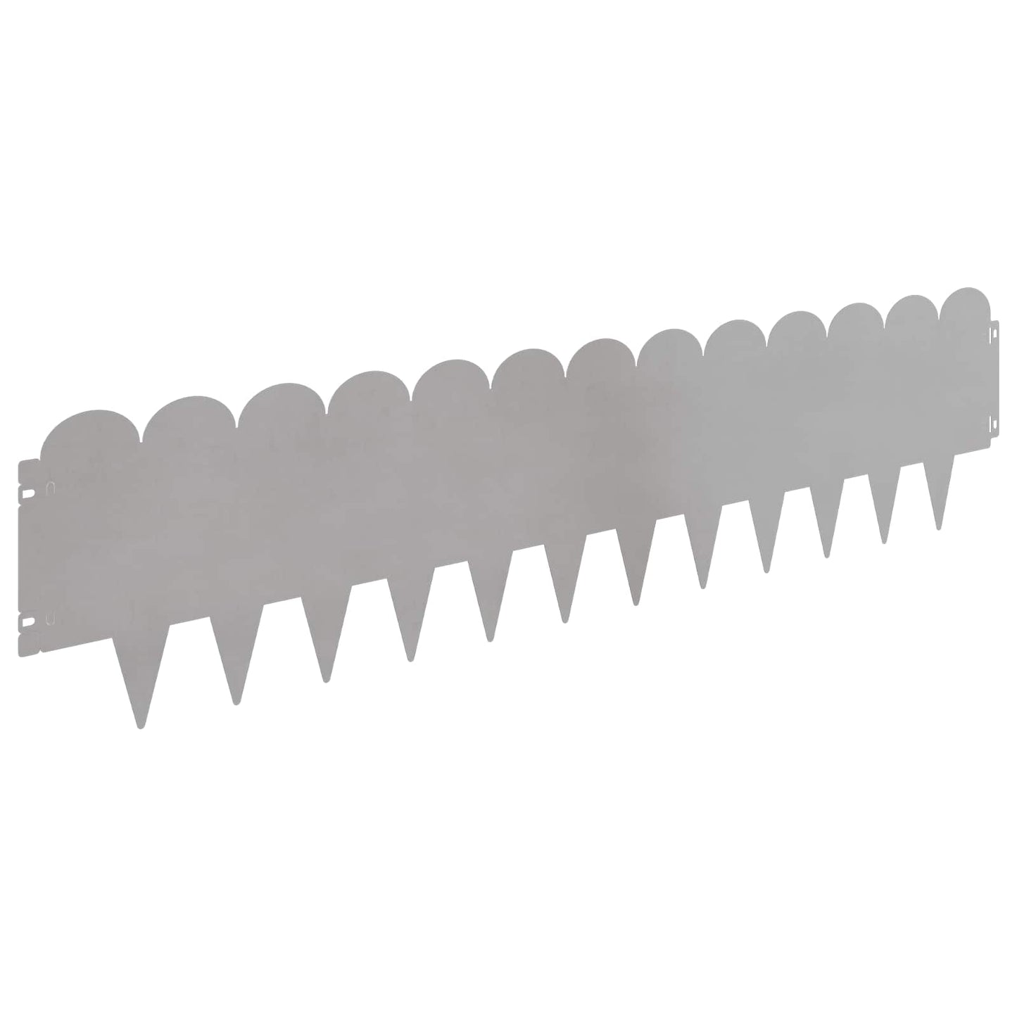 Gazonrand 20 pcs 103 x 25 cm Staal Zilverkleurig