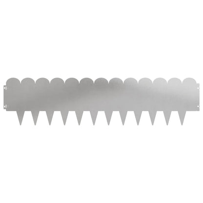 Gazonrand 30 pcs 103 x 25 cm Staal Zilverkleurig